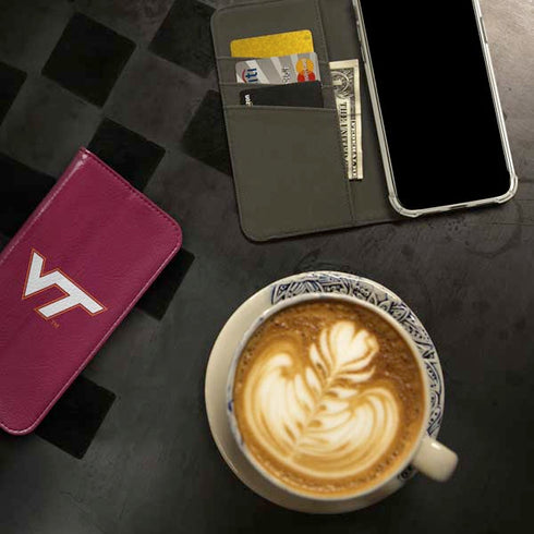 Virginia Tech University Maroon iPhone 15 Pro Folio Case